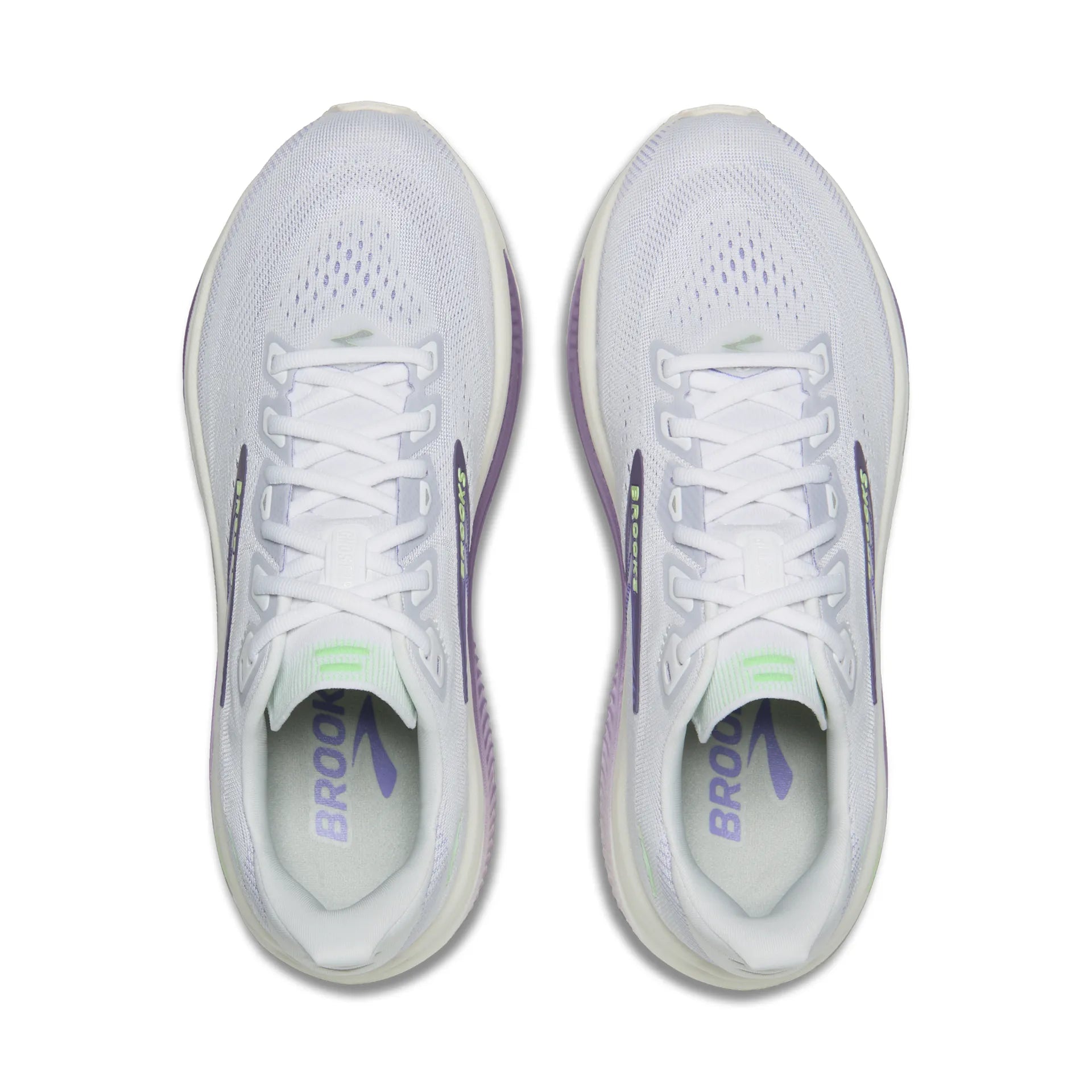 Brooks Womens Trainer Ghost 18 White/Purple Hebe/Green