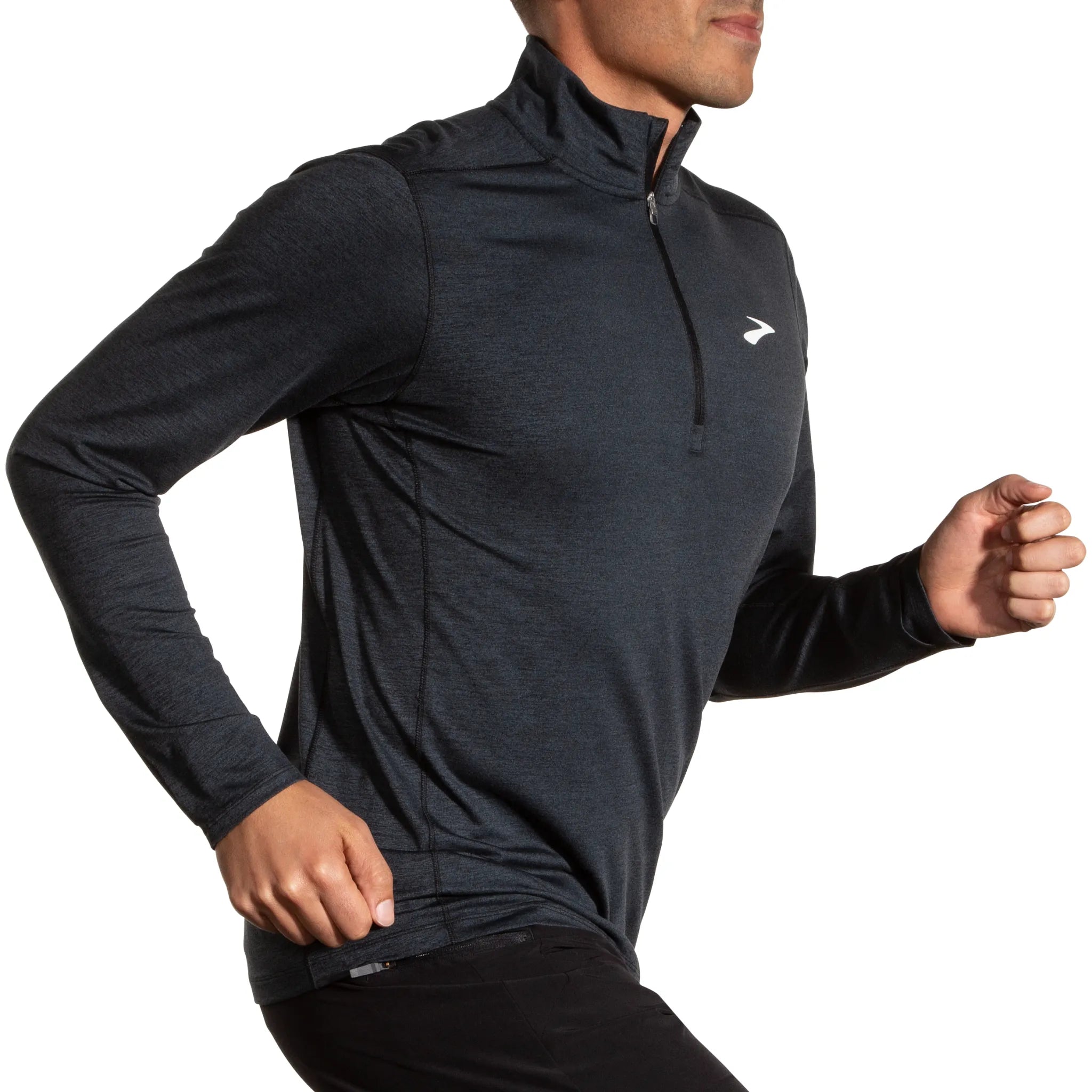 Brooks men's black top with zip
