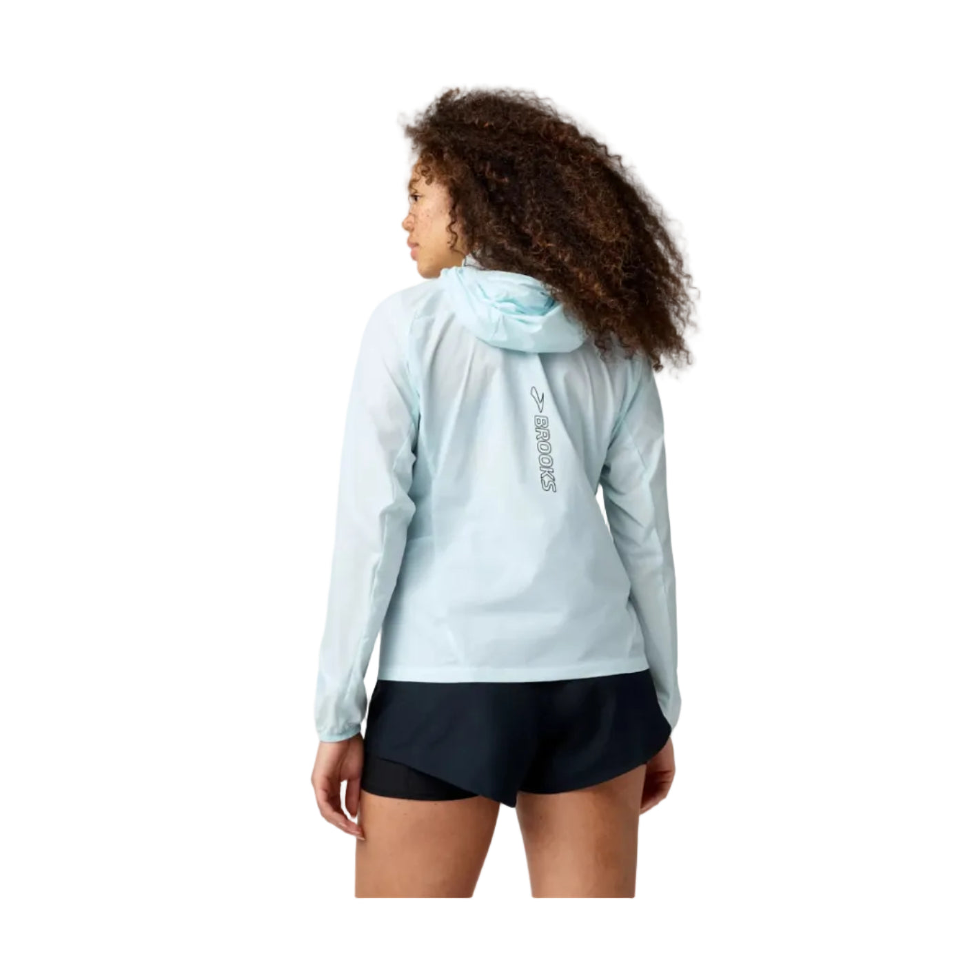 Brooks Womens Jacket Canopy Packable Stride Blue