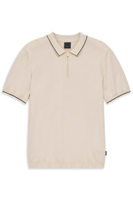 Bugatti Mens Polo Shirt Knit Beige