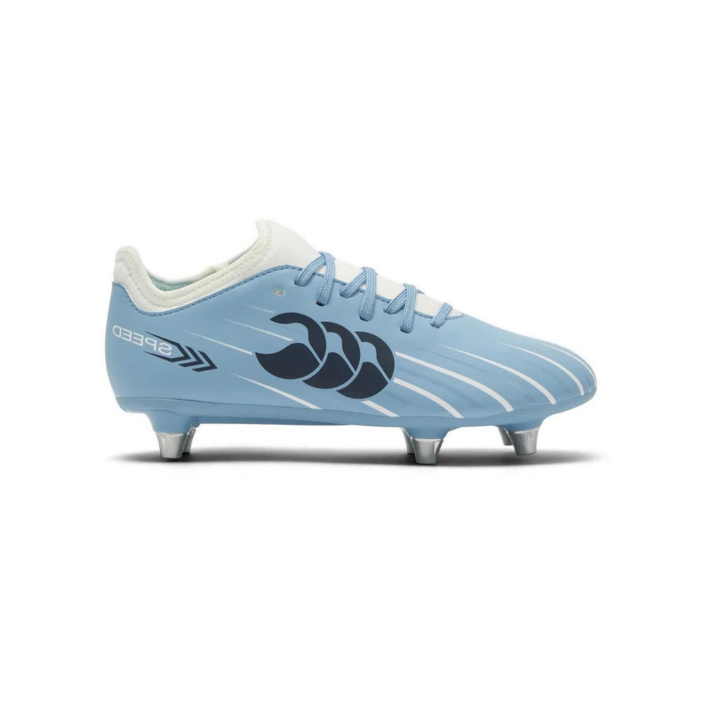 Canterbury Speed Falcon 2.0 Team junior blue and grey soft-ground rugby boot