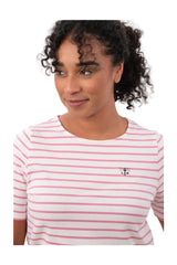 Lighthouse Womens T-Shirt Causeway Pink Stripe