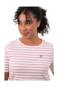 Lighthouse Womens T-Shirt Causeway Pink Stripe