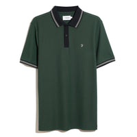 Farah Mens Tipped Polo Kimell Pine