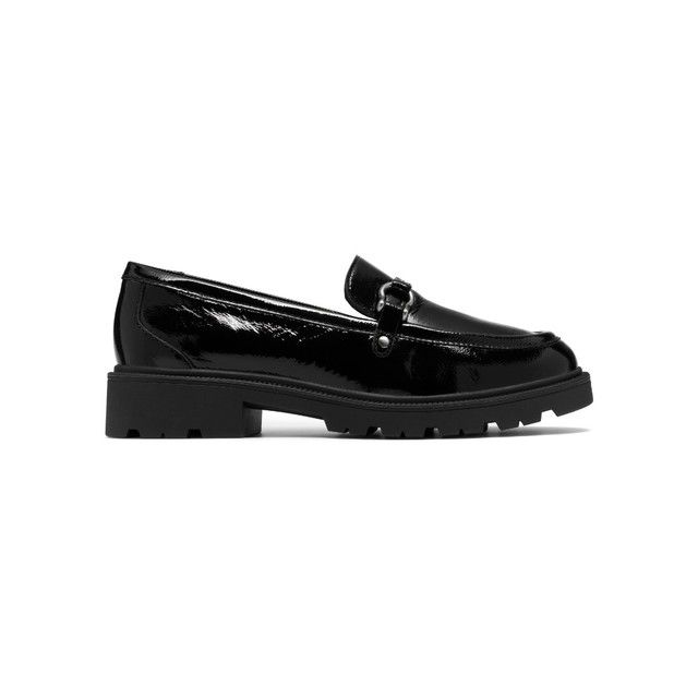 Clarks women's black patent loafer