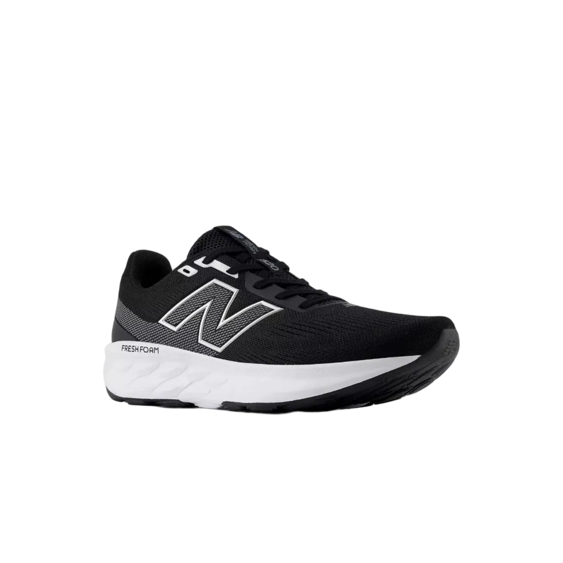 New Balance men's black mesh lace-up trainer