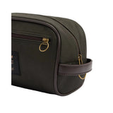 Barbour Mens Wax Washbag Olive/Beacon