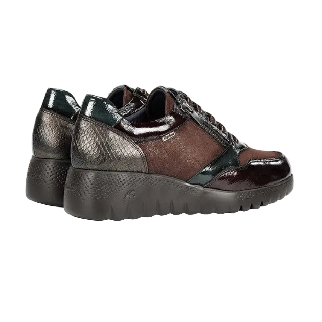 Fluchos women's brown leather trainer