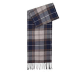 Barbour Unisex Scarf Galingale Tartan Grey Midnight Tartan