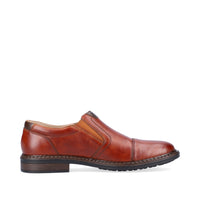 Rieker men's brown leather slip-on shoe