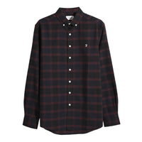 Farah Foster men's oxblood long-sleeve shirt