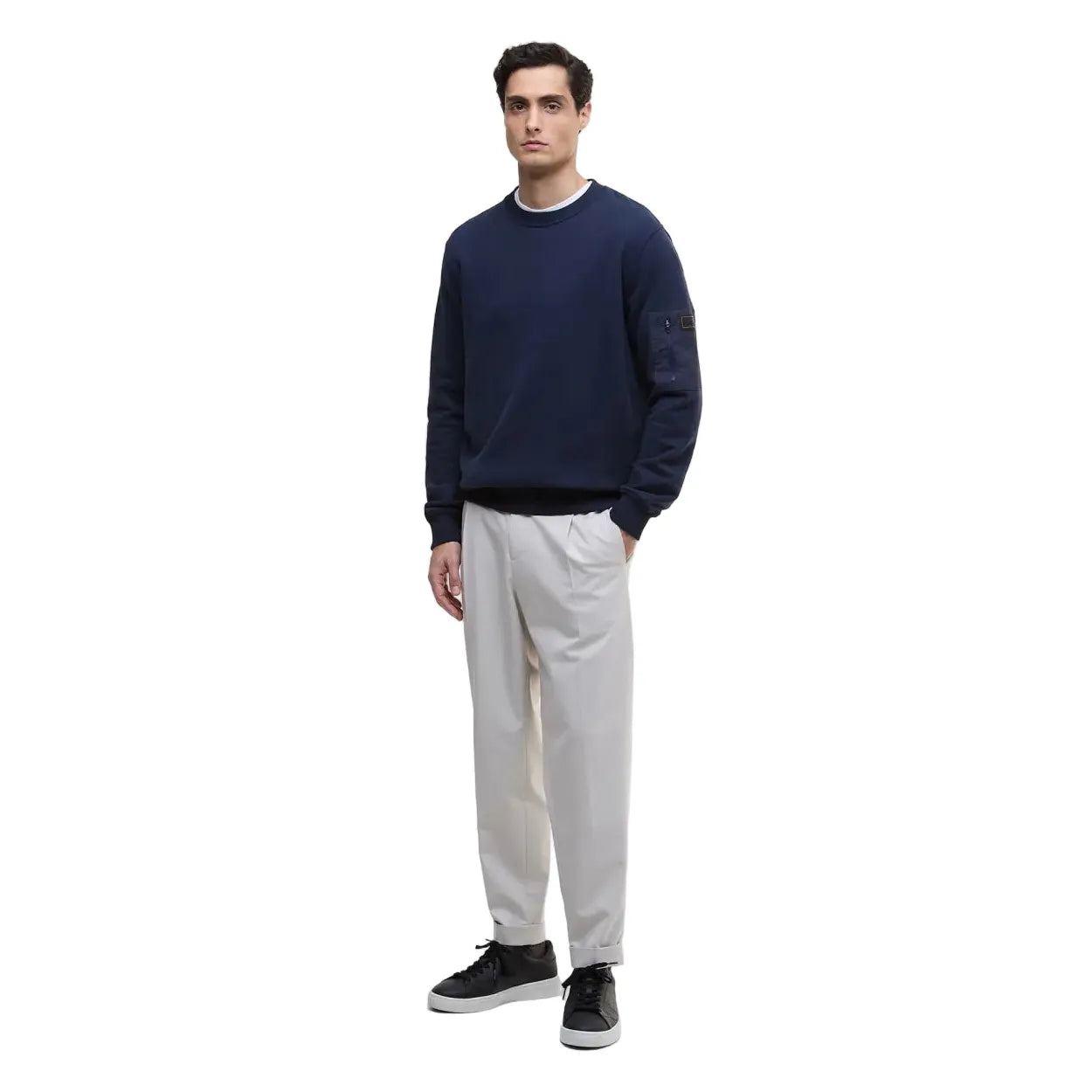 Barbour International Mens Sweatshirt Grip Crew Neck Navy