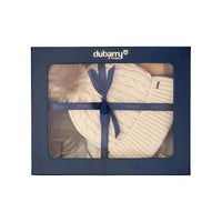 Dubarry Womens Scarf and Hat Gift Set Foley Dusky Green
