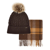 Dubarry Womens Scarf and Hat Gift Set Foley Elk