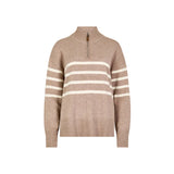 Dubarry Womens Fonthill Zip Neck Sweater Taupe