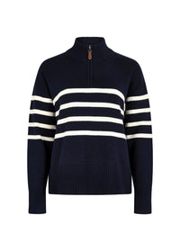 Dubarry Womens Zip Neck Sweater Fonthill Navy