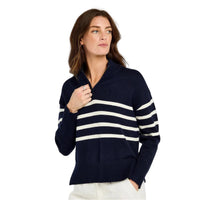 Dubarry Womens Zip Neck Sweater Fonthill Navy