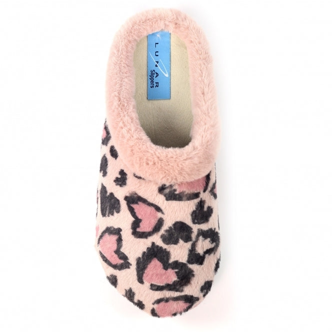 Lunar women's pink slip-on slipper