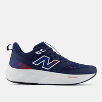 New Balance kids' navy and red lace-up trainer