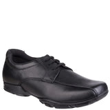Hush Puppies Boys School Shoe Vincente Black Leather