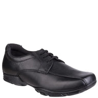 Hush Puppies Boys School Shoe Vincente Black Leather