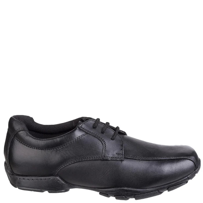 Hush Puppies Boys School Shoe Vincente Black Leather