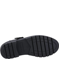 Hush Puppies Girls School Shoe Fiona Junior Black Leather