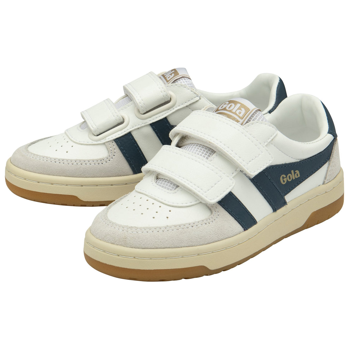 Gola Kids Trainer Hawk Strap White/Vintage Blue