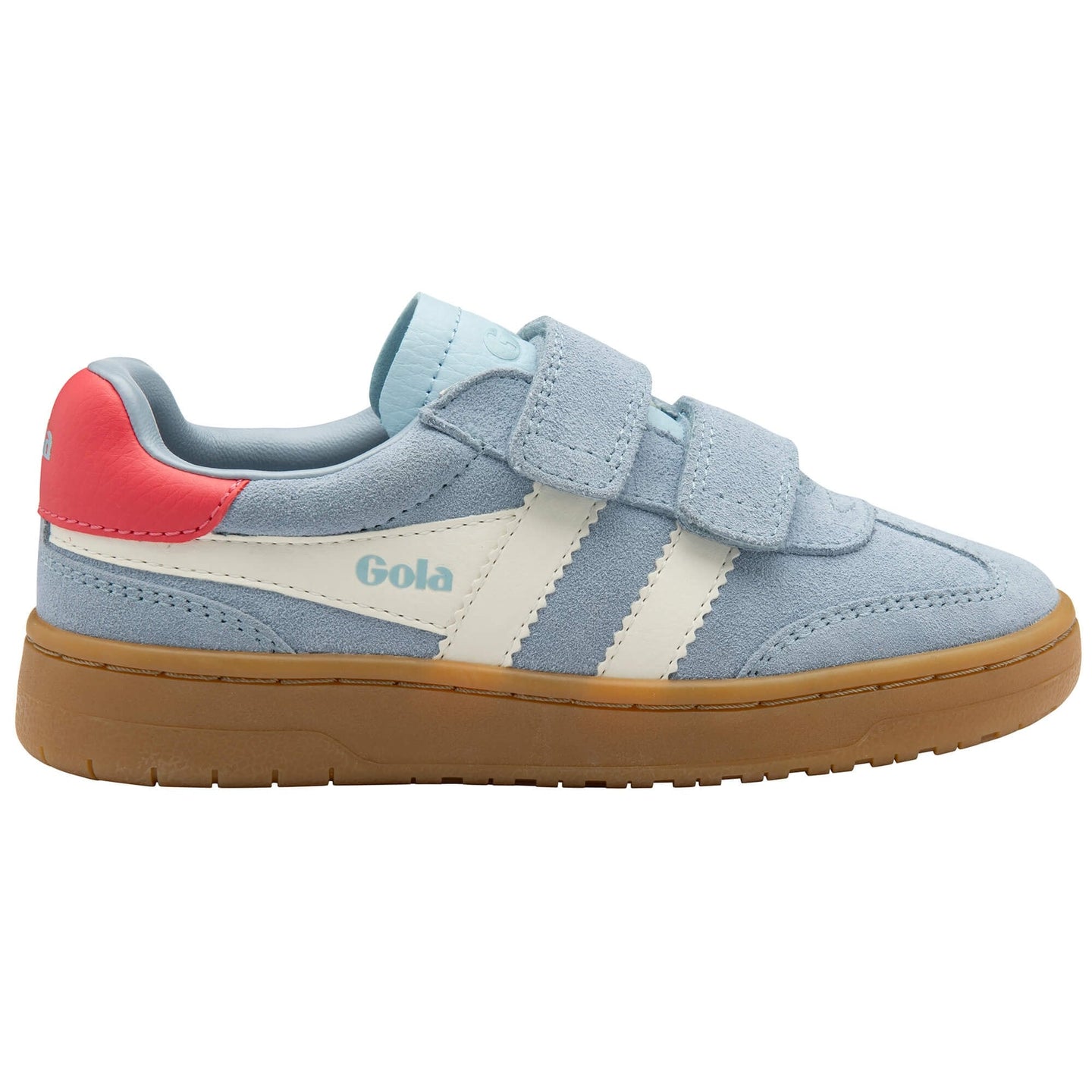 Gola Kids Trainer Viper Strap Air/White/Coral/Gum