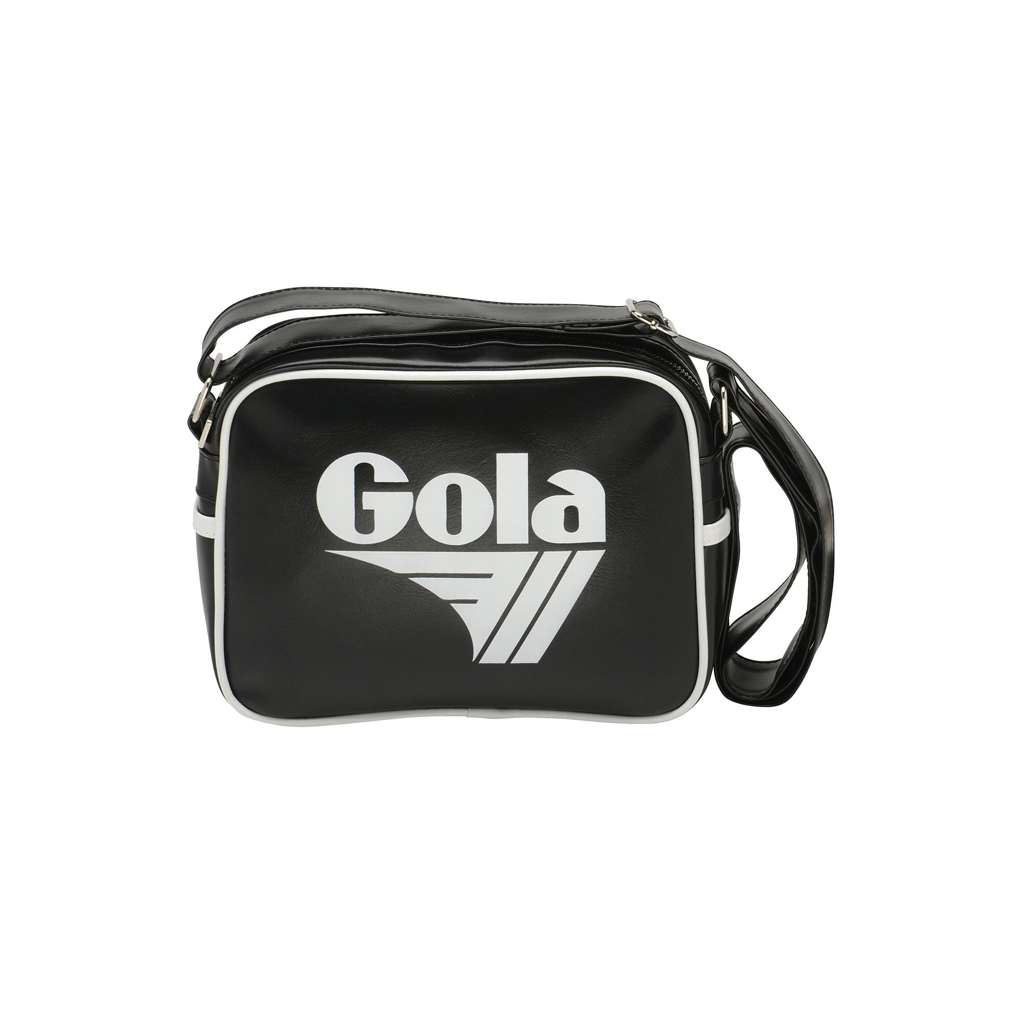 Gola women's black and white faux leather bag with zip