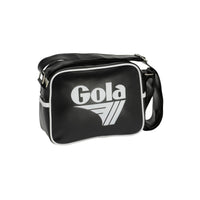 Gola women's black and white faux leather bag with zip