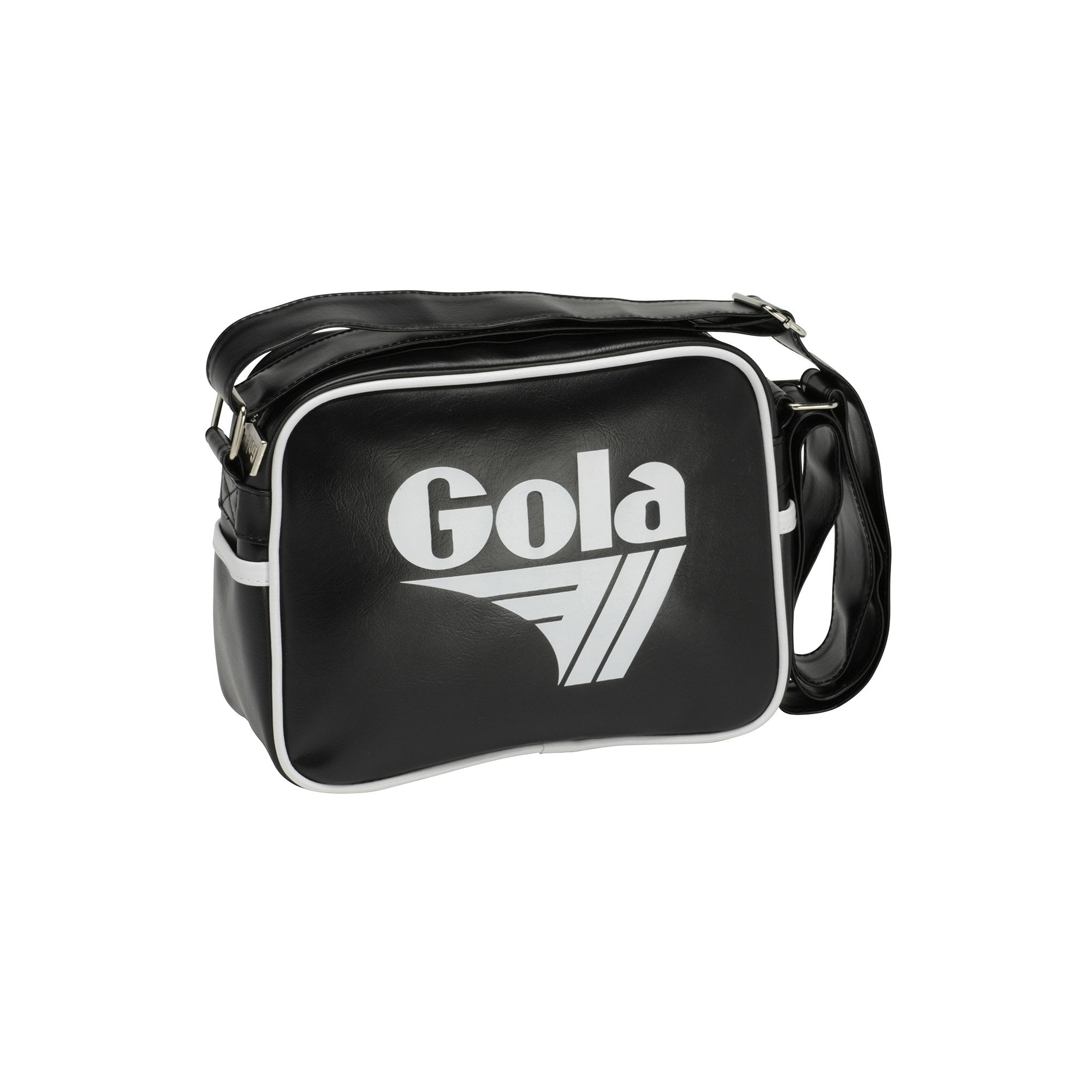 Gola women's black and white faux leather bag with zip