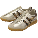 Gola Womens Trainer Torpedo Glimmer Safari Gold/Leopard/Dark Brown