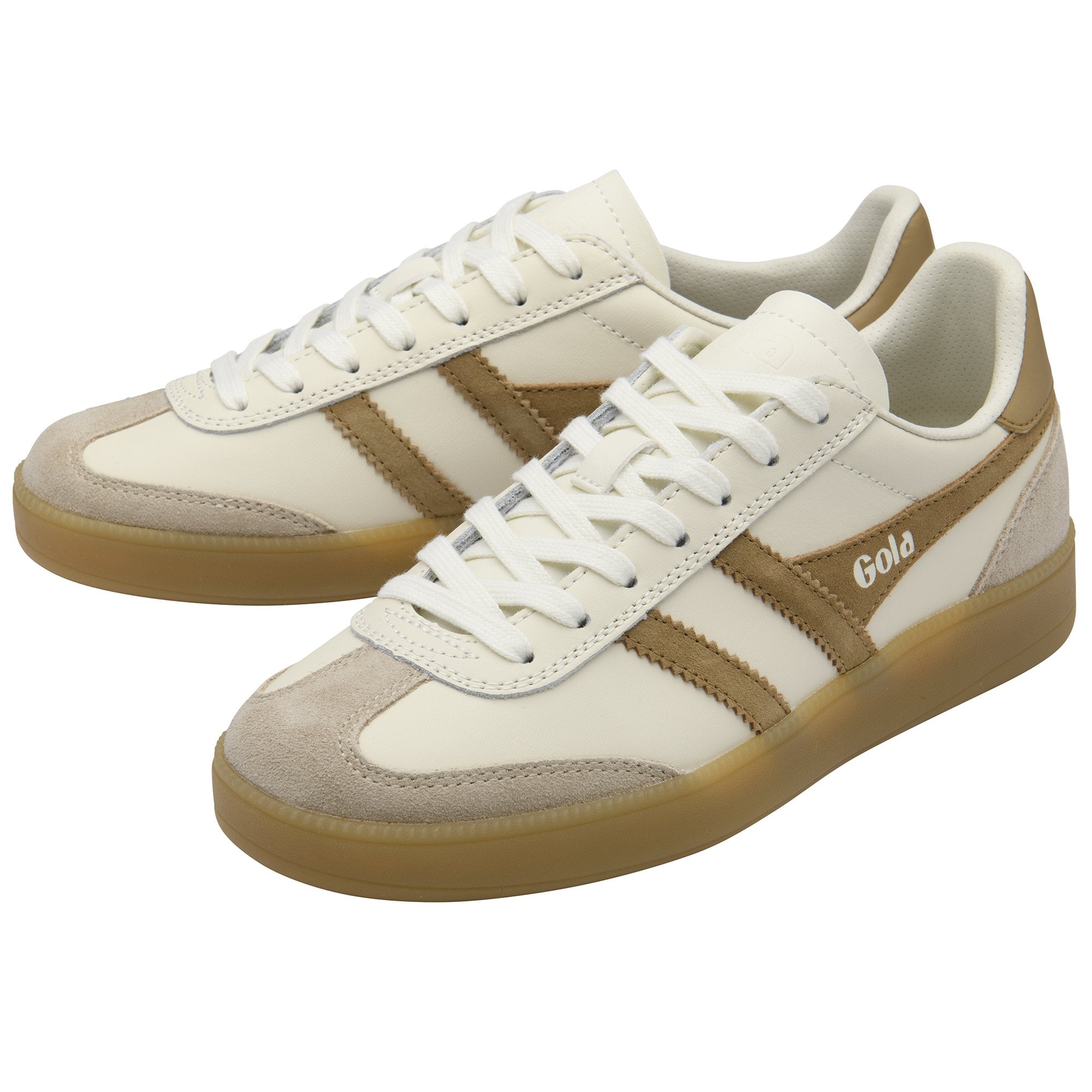 Gola Womens Trainer Viper Leather Off White/Bone/Light Caramel/Gum
