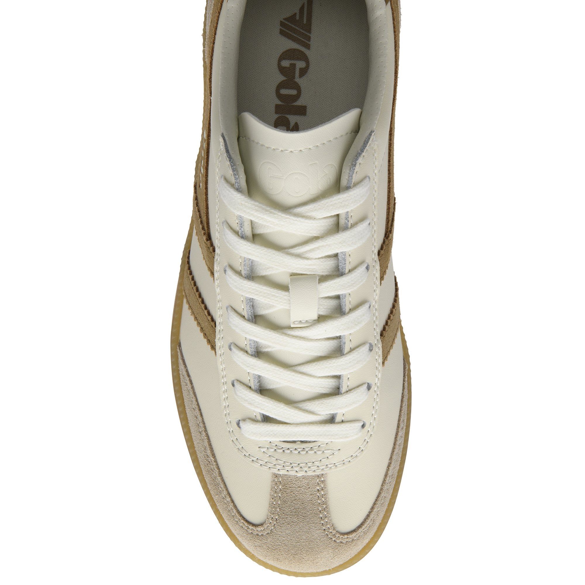 Gola Womens Trainer Viper Leather Off White/Bone/Light Caramel/Gum