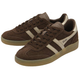 Gola Womens Trainer Viper Dark Brown/Bone/Gold/Gum