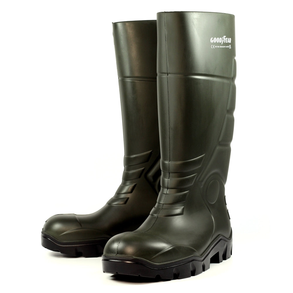 Goodyear Mens Castle Plus Safety Wellington Green