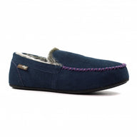 Lazy Dogz men's navy slip-on slipper