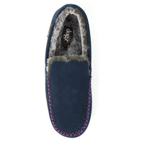 Lazy Dogz men's navy slip-on slipper