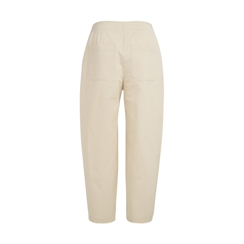 Yaya Womens High waist Barrel Trousers Warm Dust Sand