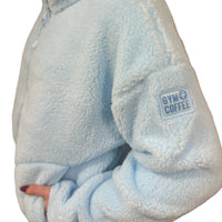 Gym+Coffee Womens Jacket Industry High Collar Baby Blue