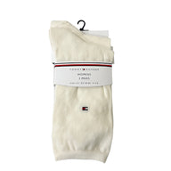 Tommy Hilfiger Womens 2 Pack Socks Off White