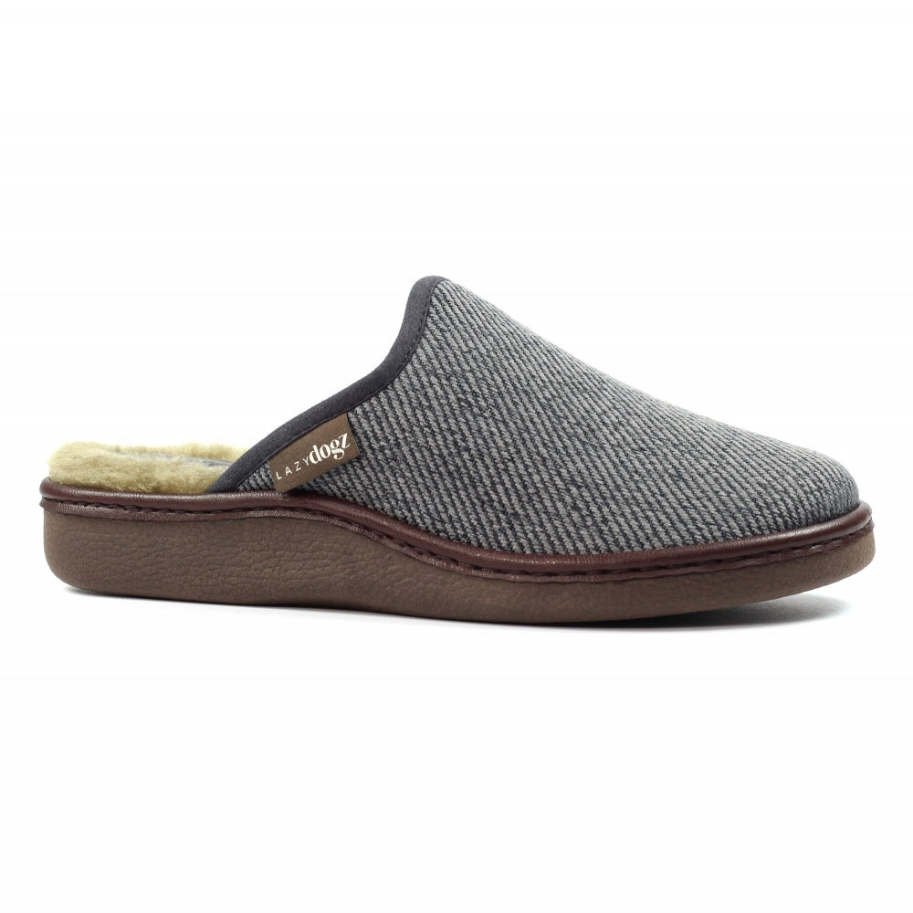 Lazy Dogz Mens Slipper Jacob Grey