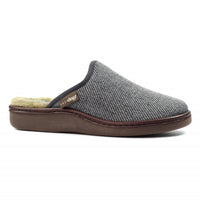 Lazy Dogz men's grey fleece slip-on slipper