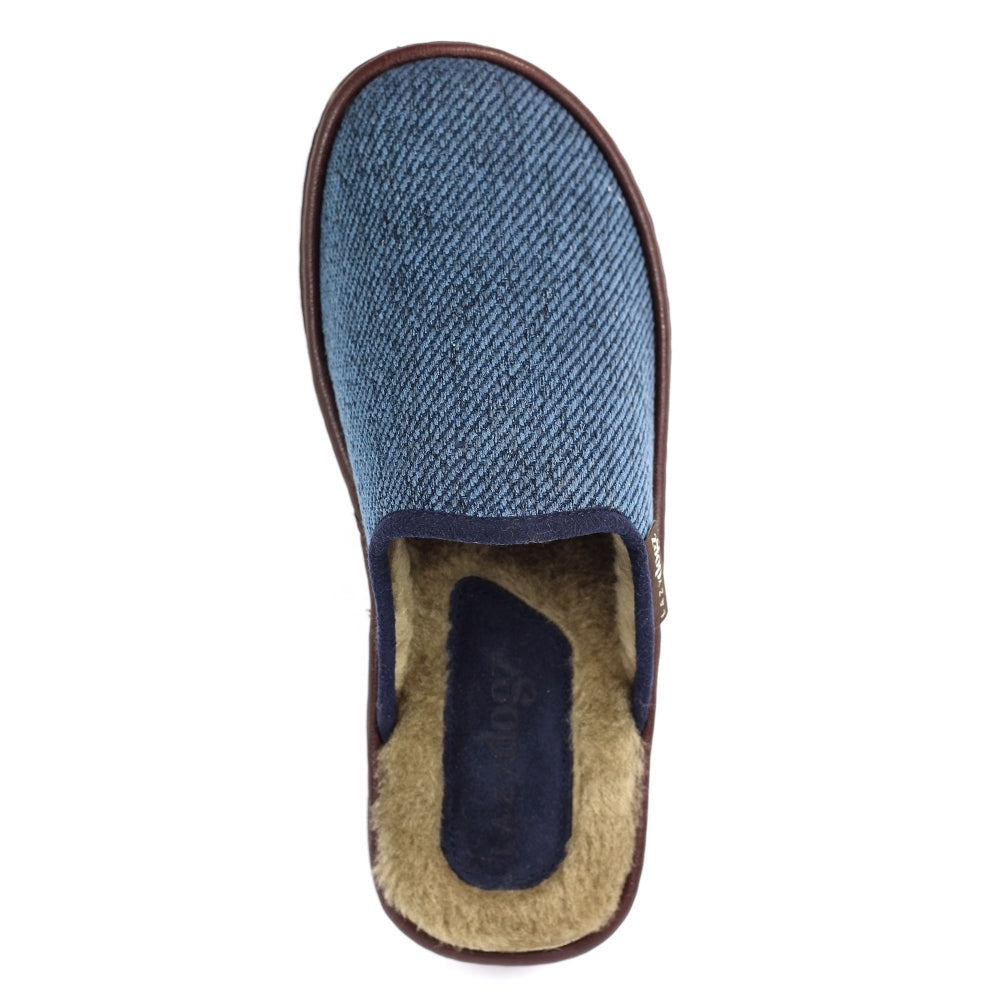Lazy Dogz Mens Slipper Jacob Navy