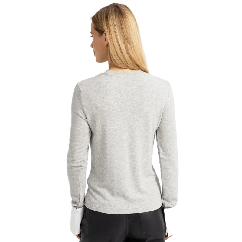 Yaya Womens Jumper 01-709418-609 Medium Grey Melange