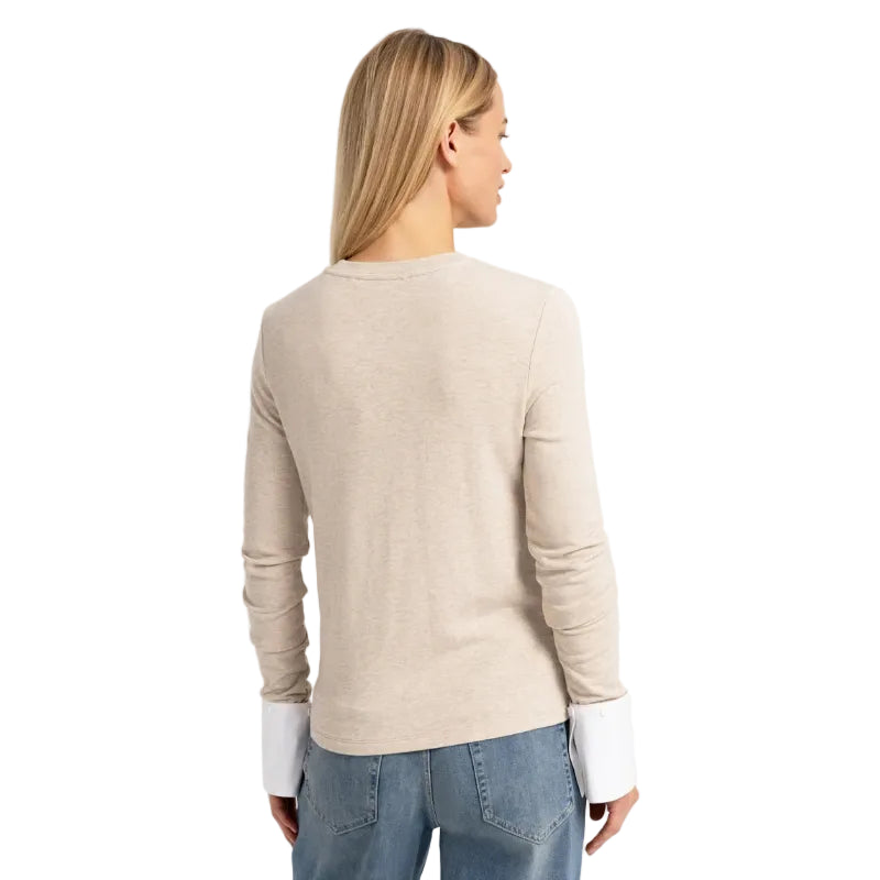 Yaya women's pure cashmere jumper in grey melange