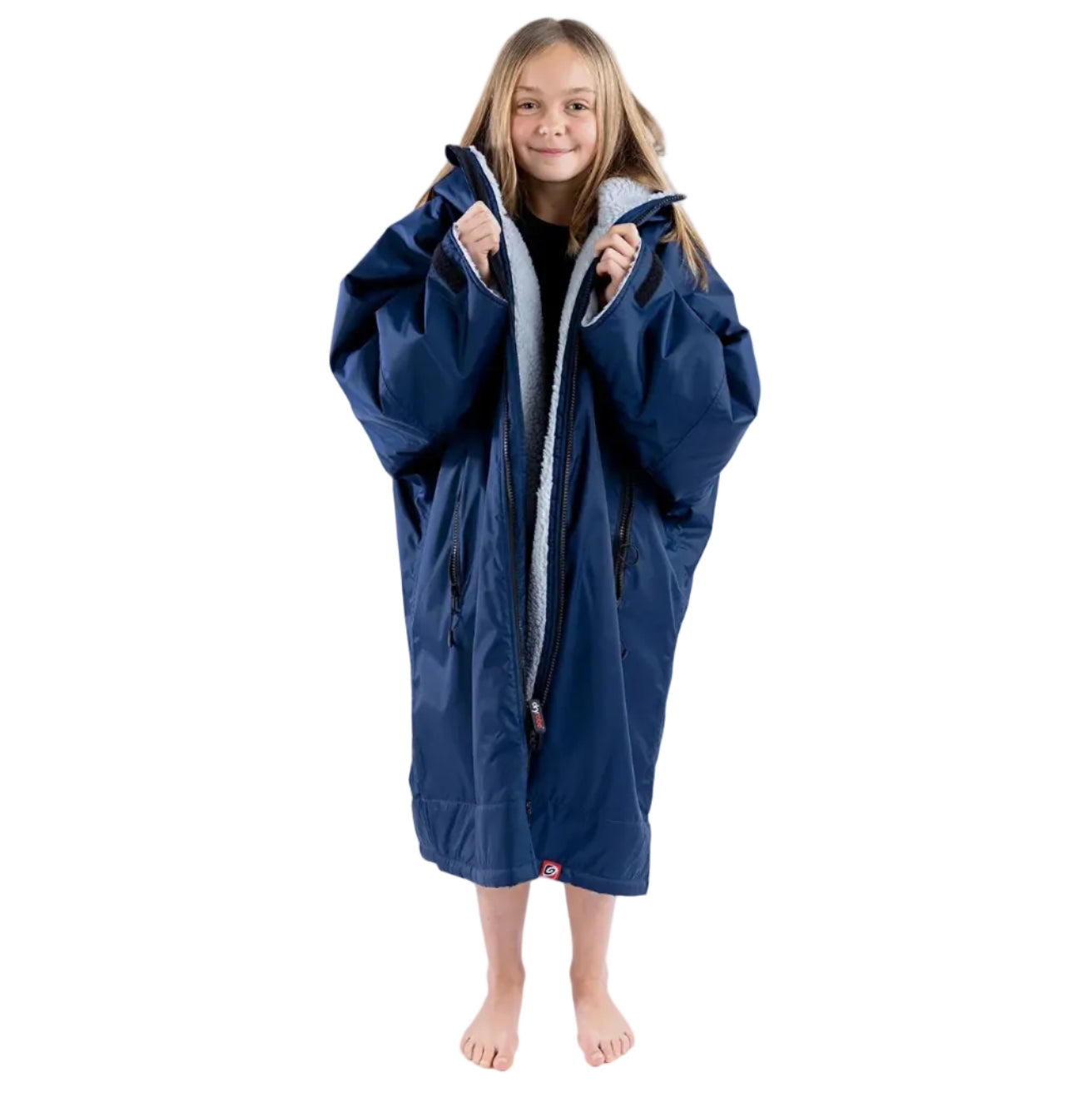 Dryrobe kids' navy and grey changing robe