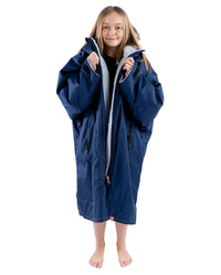 Dryrobe Kids Advance Long Sleeve Changing Robe Navy/Grey