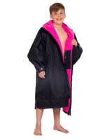 Dryrobe Kids Advance Long Sleeve Changing Robe Black/Pink